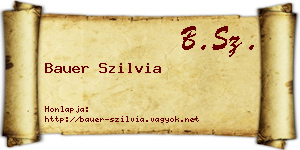 Bauer Szilvia névjegykártya